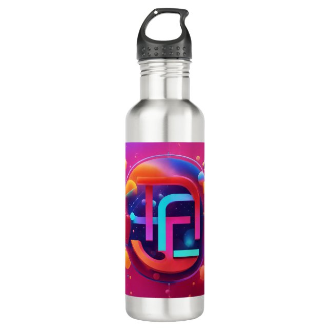 Fierce Logo  Informational Channel Tik-Tok 24-0z 710 Ml Water Bottle (Front)