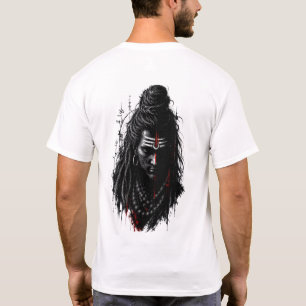Fierce Lord Shiva Mahakal Grunge Dark Splash Art T-Shirt