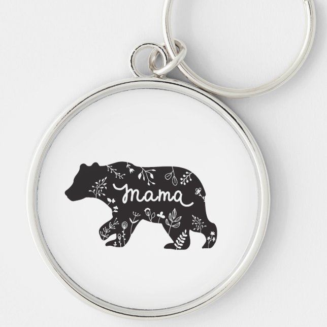 Fierce & Loving – Mama Bear key chain (Front)