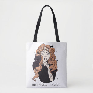 Fierce Magical Empowered Woman Witch Tote Bag