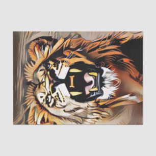 Fierce Majestic Lion - King Of The Beasts Tissue Paper