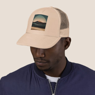Fierce Minimalist Monta beach Ocean Wave Logo - Trucker Hat