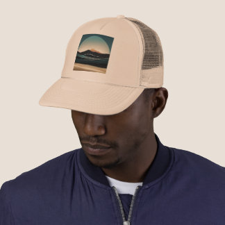 Fierce Minimalist Monta beach Ocean Wave Logo - Trucker Hat
