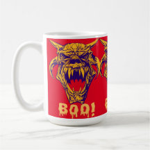 Fierce Monster BOO Halloween Scary Coffee Mug 