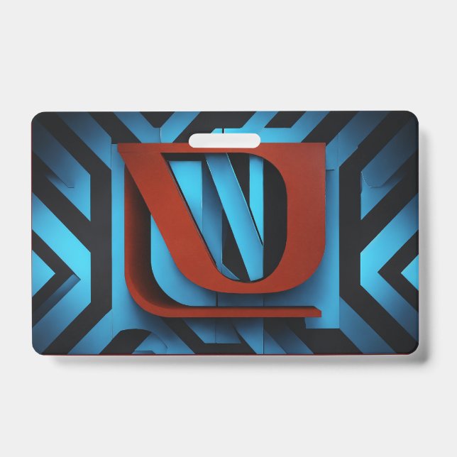 Fierce Netflix Logo on Black and Blue Background- ID Badge (Front)