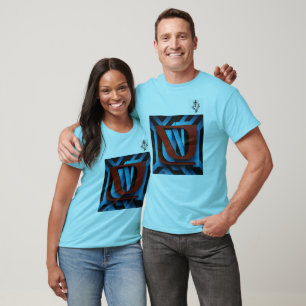 Fierce Netflix Logo on Black and Blue Background- T-Shirt