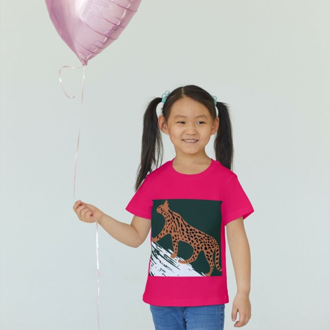 Fierce Ocelot Pink Panache T-Shirt (Creator Uploaded)