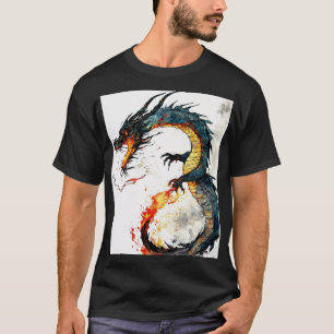 Fierce Oriental Dragon Sticker Design T-Shirt