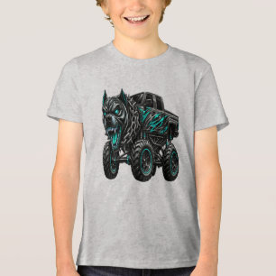 Fierce Pitbull Monster Truck Tri-Blend Shirt