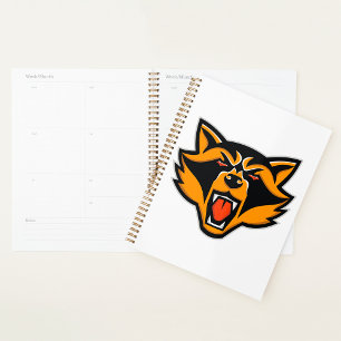 Fierce Racoon Mascot Bold Wild Animal Graphic  Planner