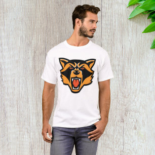 Fierce Racoon Mascot Bold Wild Animal Graphic  T-Shirt