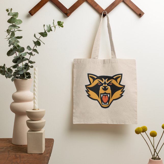Fierce Racoon Mascot Bold Wild Animal Graphic  Tote Bag (Creator Uploaded)