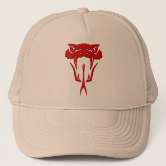 Fierce Red Snake Face  Trucker Hat