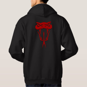 Fierce Red Snake Face Unisex Hoodie