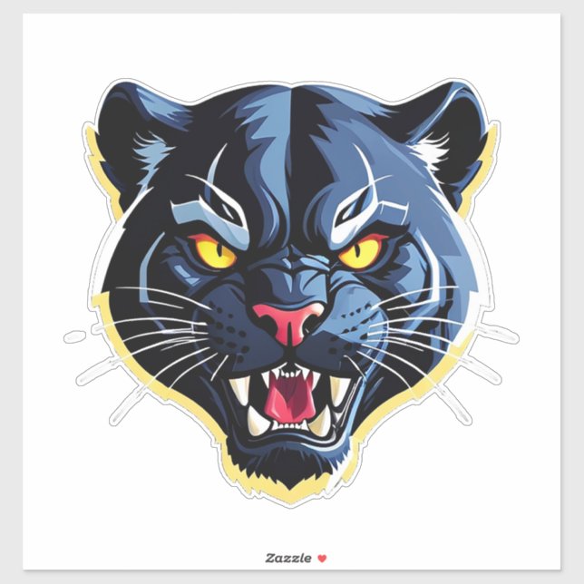 Fierce Roaring Panther Mascot (Sheet)