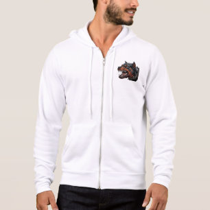 Fierce Rottweiler Spiked Collar Angry Dog Art Hoodie
