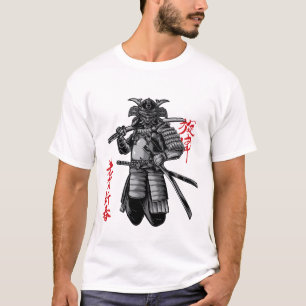 Fierce Samurai Warrior – Japanese Bushido Art T-Shirt
