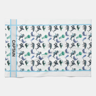 Fierce Sea Life Custom Captain Beach & Bath Towel