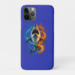 Fierce Shark Beach Towel – Blue & Orange Ocean Spl iPhone 11 Pro Case