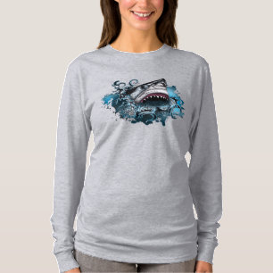 Fierce Shark Ocean Splash Bold Coastal Adventure T-Shirt
