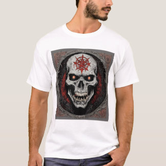 Fierce Skull and Crossbones Rock & Roll T-Shirt De