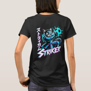 Fierce Striker Cat T-Shirt - Anime Soccer Lover