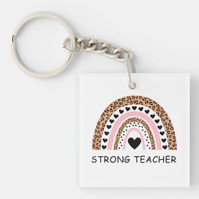 Fierce Teacher Valentine Key Ring (Front)