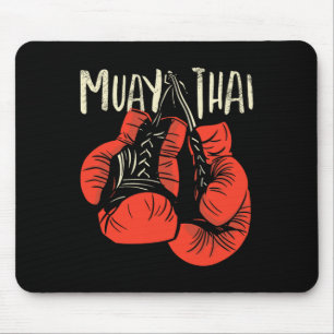 Fierce Thai Boxing Fight Style For Kickboxing Muay Mouse Mat