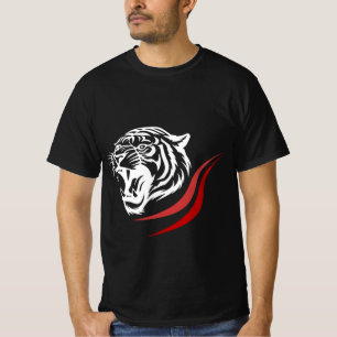 Fierce Tiger Graphic Black T-Shirt – Bold & Stylis
