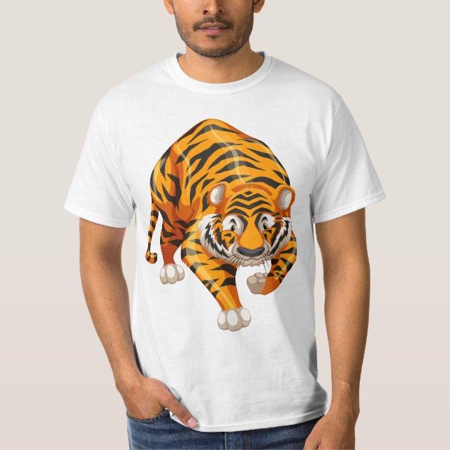 Fierce Tiger Graphic Tee"shirt  T-Shirt (Front)