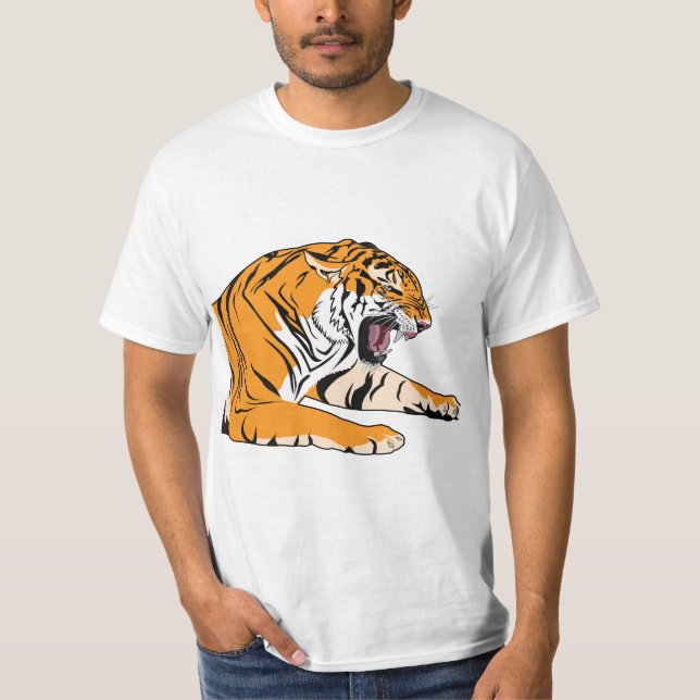 Fierce Tiger Graphic Tee"shirt  T-Shirt (Front)