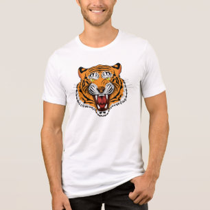 Fierce Tiger Head Illustration-24327 Tri-Blend Shirt