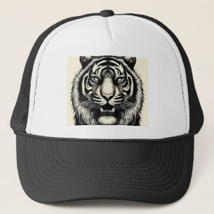 Fierce Tiger Ink Art – Wild Aesthetic Trucker Hat