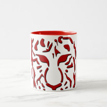 Fierce Tiger Mug in Red