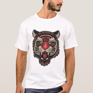 Fierce Tribal Tiger Face T-Shirt