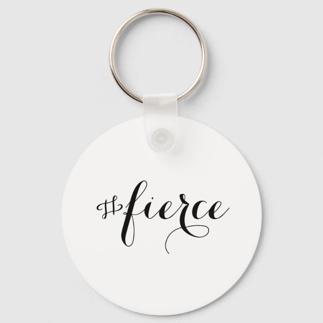 Fierce Typography Key Ring (Front)
