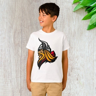 Fierce Viking Warrior Head Norse Helmet and Beard  T-Shirt
