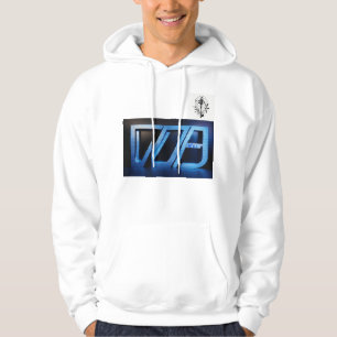 Fierce Visa Logo Art on Black and Blue Background- Hoodie