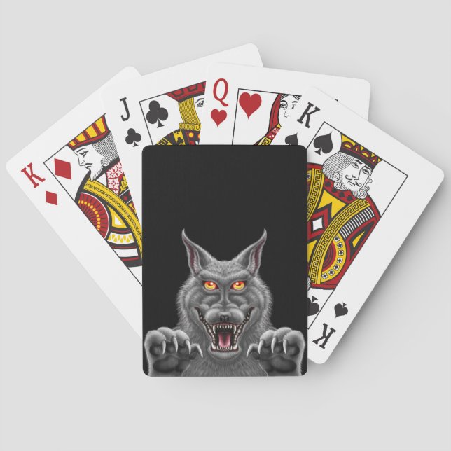 Fierce Werewolf Playing Cards (Back)