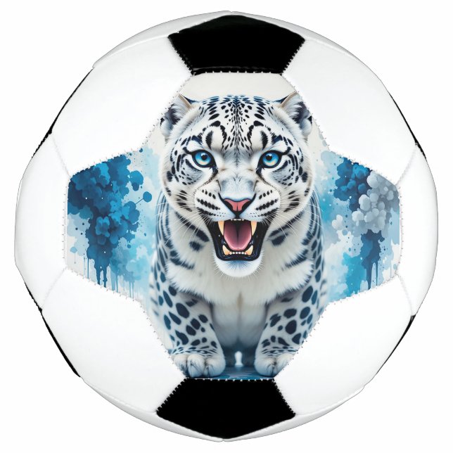 Fierce White Leopard Football (Front)