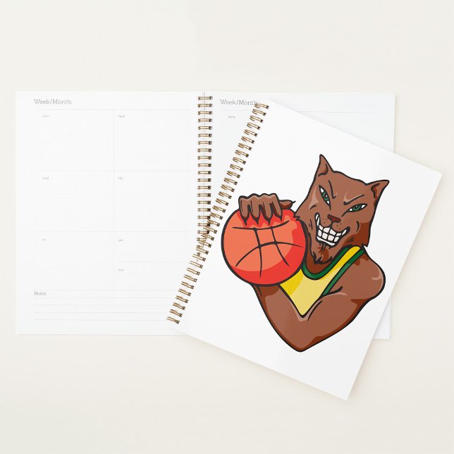 Fierce Wildcat Basketball Mascot Planner (Creator Uploaded)