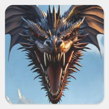 Fierce Winged Black Dragon #3