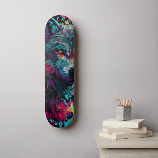 Fierce Wolf Graffiti Street – Limited Edition Skateboard