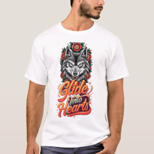  Fierce Wolf Head Traditional Tattoo Style T-Shirt