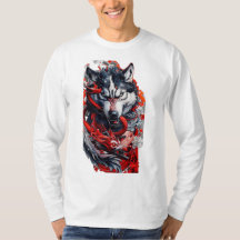 Fierce Wolf & Red Dragon T-Shirt