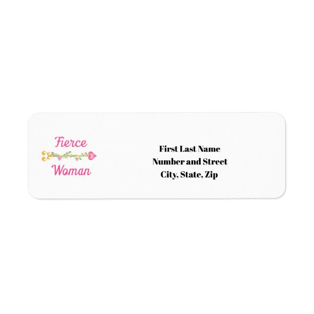 Fierce Woman Arrow Return Address Labels (Front)