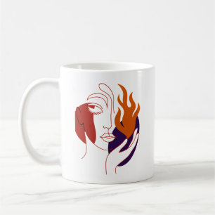 Fierce Woman Inner Fire Strength Motivation Quote Coffee Mug
