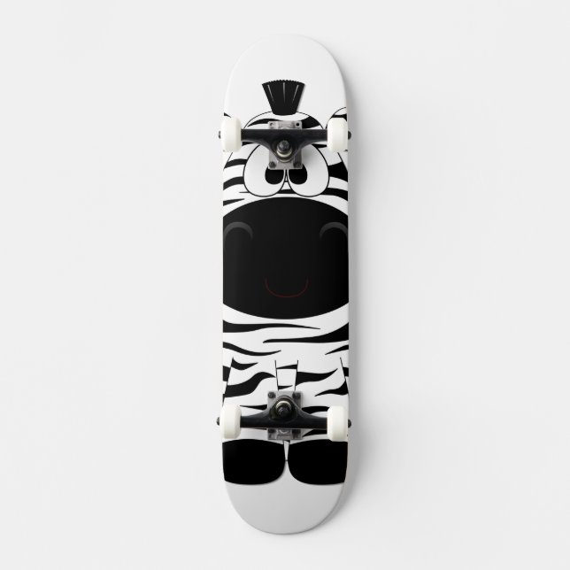 Fierce Zebra Ready for Some Air Skateboard (Front)