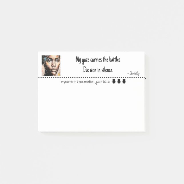 Fierceness Intense Pixel Gaze painting Post-it Notes (Front)