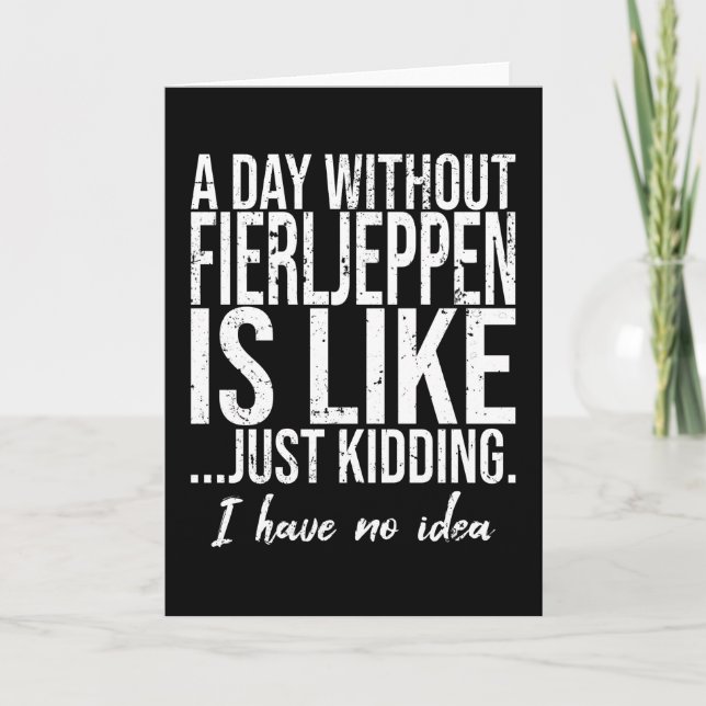 Fierljeppen funny sports gift card (Front)